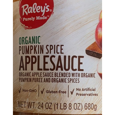 Organic Pumpkin Spice Applesauce