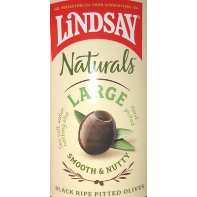 Naturals, Black Ripe Pitted Olives, Large