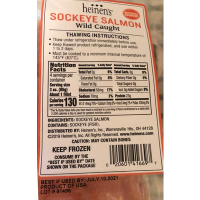 WIld Caught Sockeye Salmon