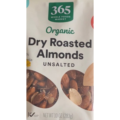 Unsalted Organic Dry Roasted Almonds