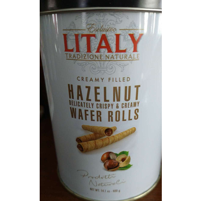 Creamy Filled Hazelnut Wafer Rolls