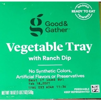 Vegetable Tray with Ranch Dip