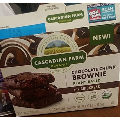 Plant-Based Chocolate Chunk Brownie, with Chickpeas