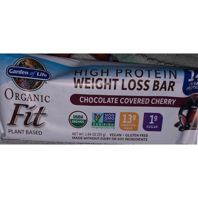 Organic Fit High Protein Weight Loss Bar, Chocolate Covered Cherry