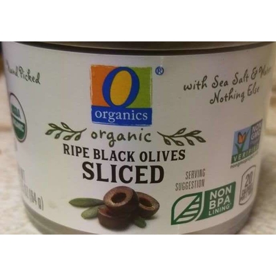 Organic Ripe Black Olives, Sliced