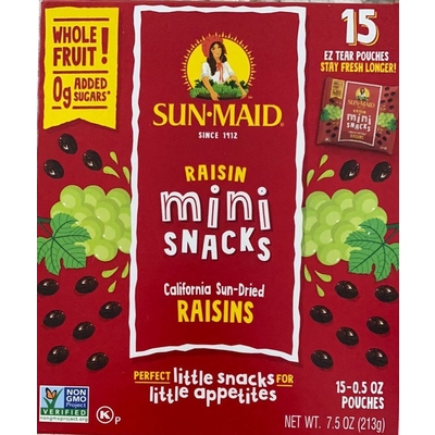 Mini Sncaks, California Sun-Dried Raisins