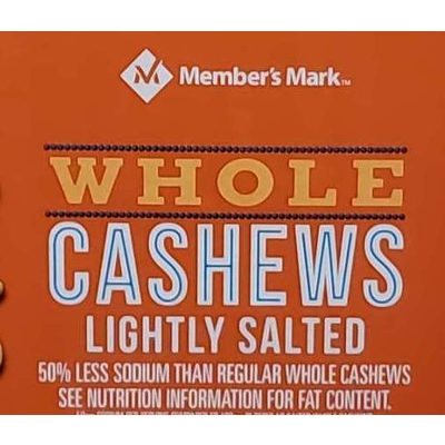 Whole Cashews, Lightly Salted