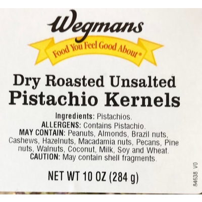 Dry Roasted Unsalted Pistachio Kernels