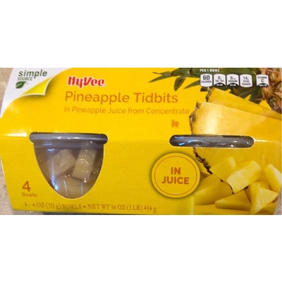 Pineapple Tidbits, in Pineapple Juice from Concentrate