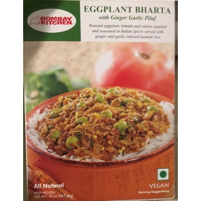 Eggplant Bharta With Ginger Garlic Pilaf