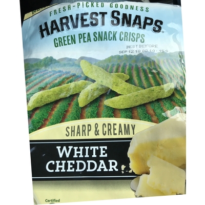 Green Pea Snack Crisps, White Cheddar
