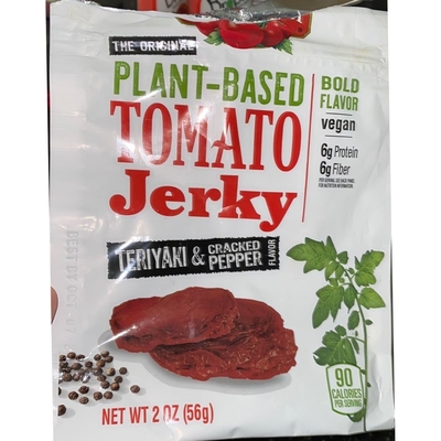 Plant-Based Tomato Jerky, Teriyaki & Cracked Pepper Flavor
