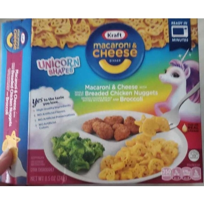 Unicorn Shapes Macaroni & Cheese Dinner