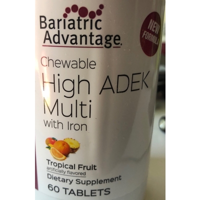 Chewable High ADEK Multi With Iron Tropical Fruit Flavor