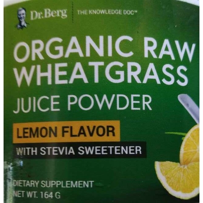 Lemon Flavor Organic Raw Wheatgrass Juice Powder
