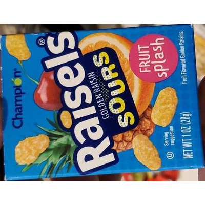 Fruit Splash Raisels Golden Raisin Sours