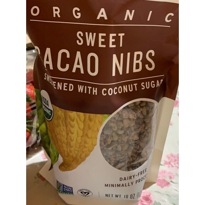 Organic Sweet Cacao Nibs, Sweetened with Coconut Sugar
