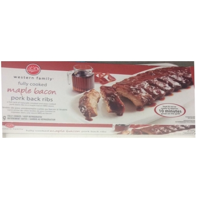 Fully Cooked Maple Bacon Pork Back Ribs