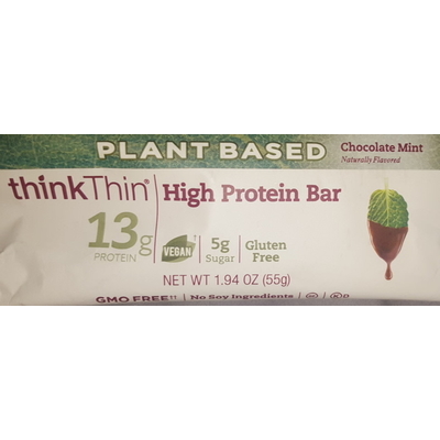 Plant Based High Protein Bar, Chocolate Mint