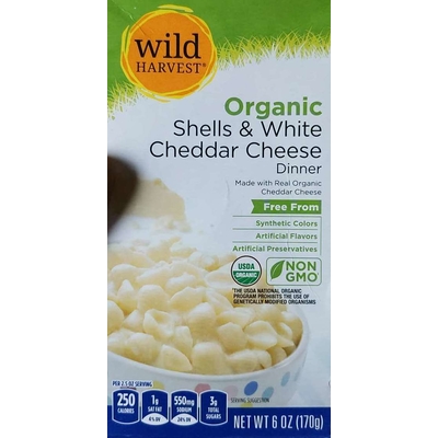 Organic Shells & White Cheddar Cheese