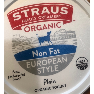 Organic Non Fat European Style Yogurt, Plain