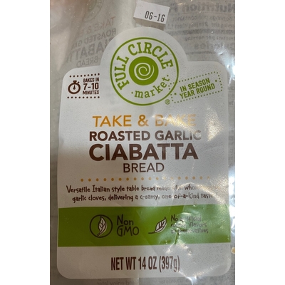 Roasted Garlic Ciabatta Bread