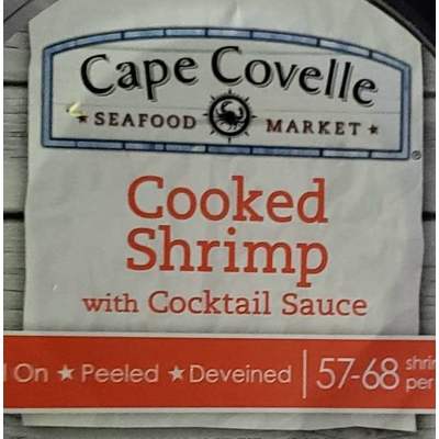 With Cocktail Sauce Cooked Shrimp