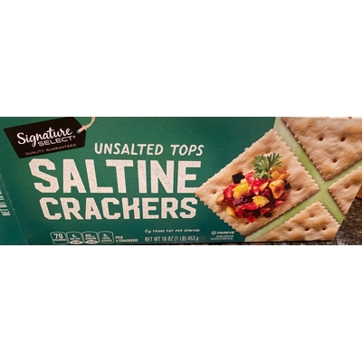 Unstalted Tops Saltine Crackers