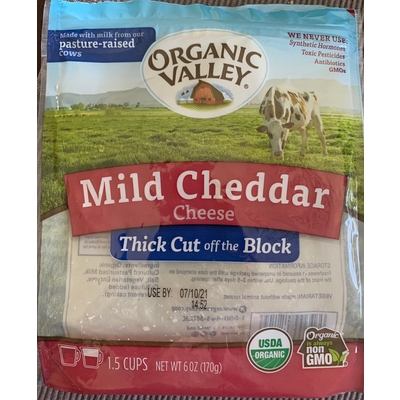 Mild Cheddar Cheese, Thick Cut Off the Block