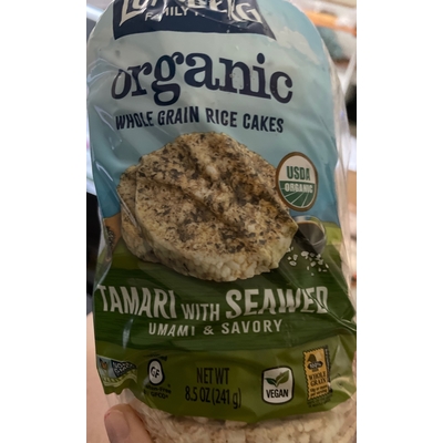 Organic Whole Grain Rice Cakes, Tamari with Seaweed