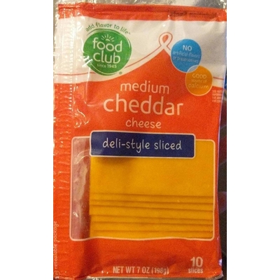 Medium Cheddar Cheese, Deli-Style Sliced