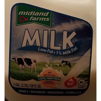 Low Fat Milk, 1% Milk Fat