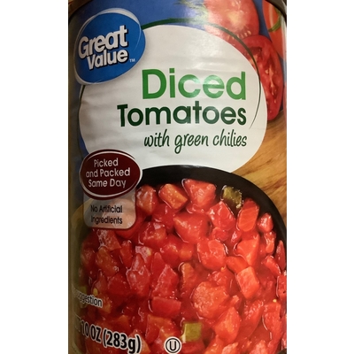 Diced Tomatoes, with Green Chilies
