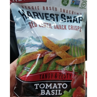 Red Lentil Snack Crisps, Tomato Basil
