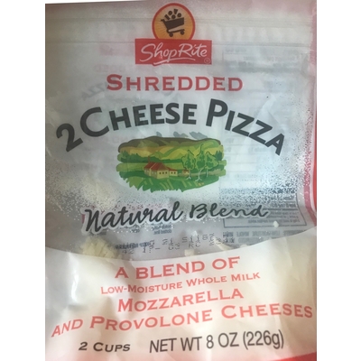 A Blend of Low-Moisture Whole Milk Mozzarella and Provolone Cheeses