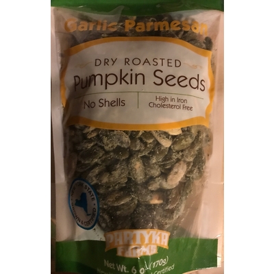 Dry Roasted Pumpkin Seeds, Garlic Parmesan