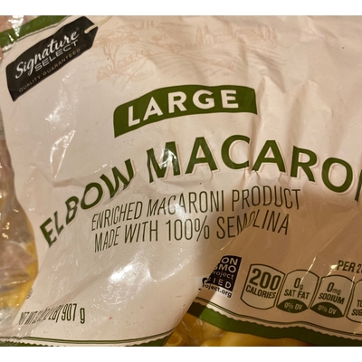 Enriched Macaroni Product, Elbow Macaroni