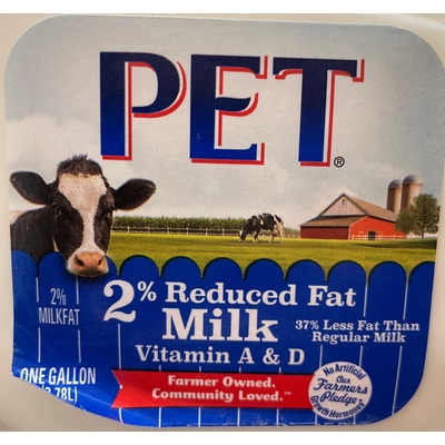 2% Reduced Fat Milk, Vitamin A & D