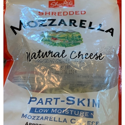 Natural Cheese, Shredded Mozzarella