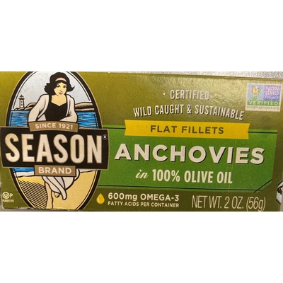 Flat Fillets Anchovies In 100% Olive Oil