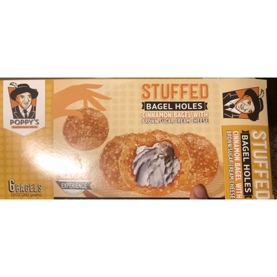 Stuffed Bagel Holes, Cinnamon Bagel with Brown Sugar Cream Cheese