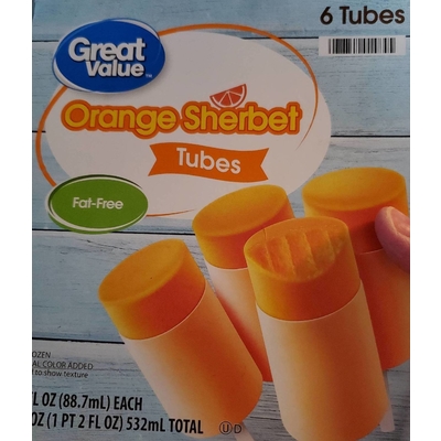 Orange Sherbet Tubes