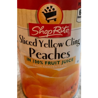 Sliced Yellow Cling Peaches in Fruit Juice