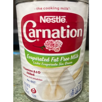 Evaporated Fat Free Milk