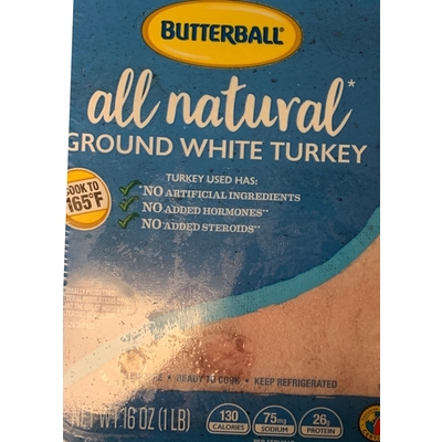 All Natural Ground White Turkey