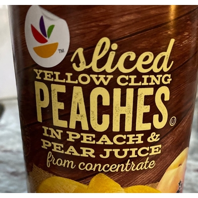 Sliced Yellow Cling Peaches In Peach & Pear Juice From Concentrate