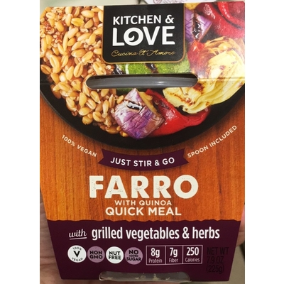 Farro with Quinoa Quick Cup with Grilled Vegetables & Herbs