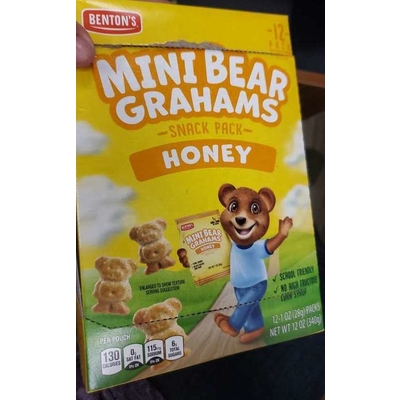 Mini Bear Grahams Snack Pack, Honey