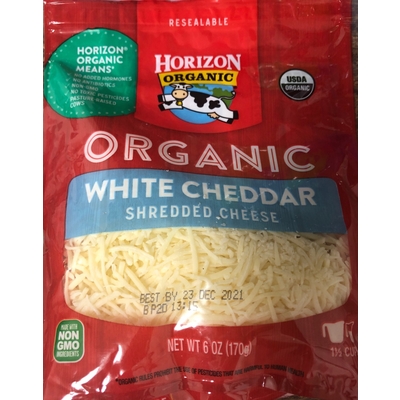 Organic Shredded White Cheddar Cheese