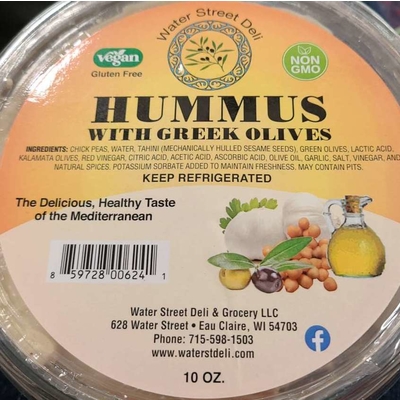Hummus with Greek Olives